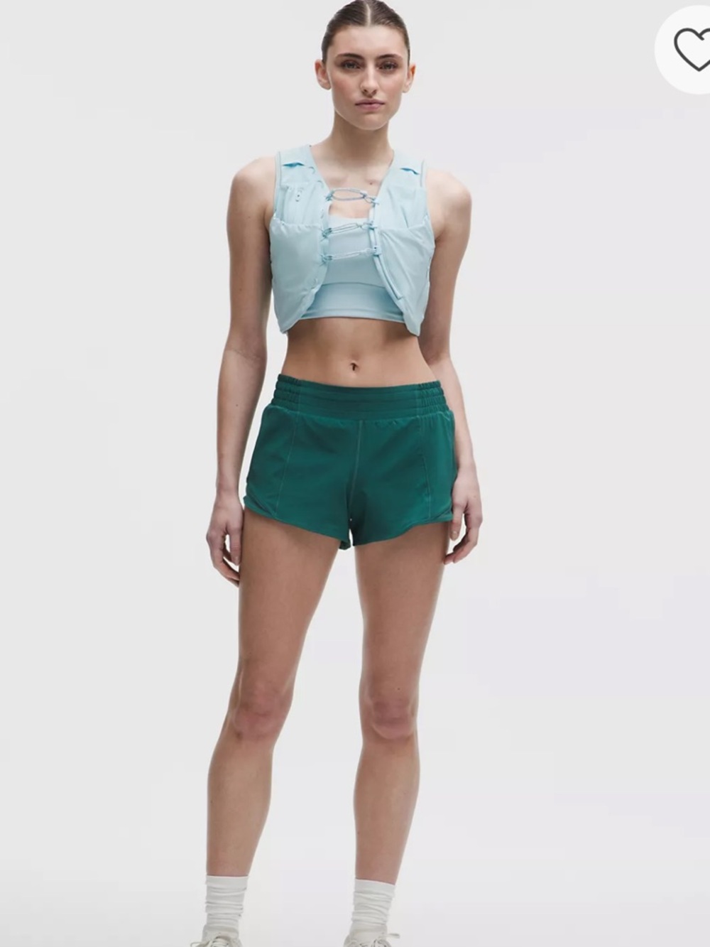 Lululemon Hotty Hot High Rise Lined Short 2.5" Cascadia Green Size 2